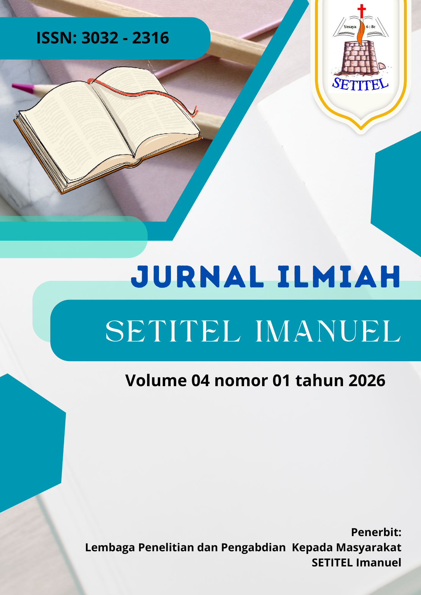 Cover Jurnal Ilmiah Setitel Imanuel